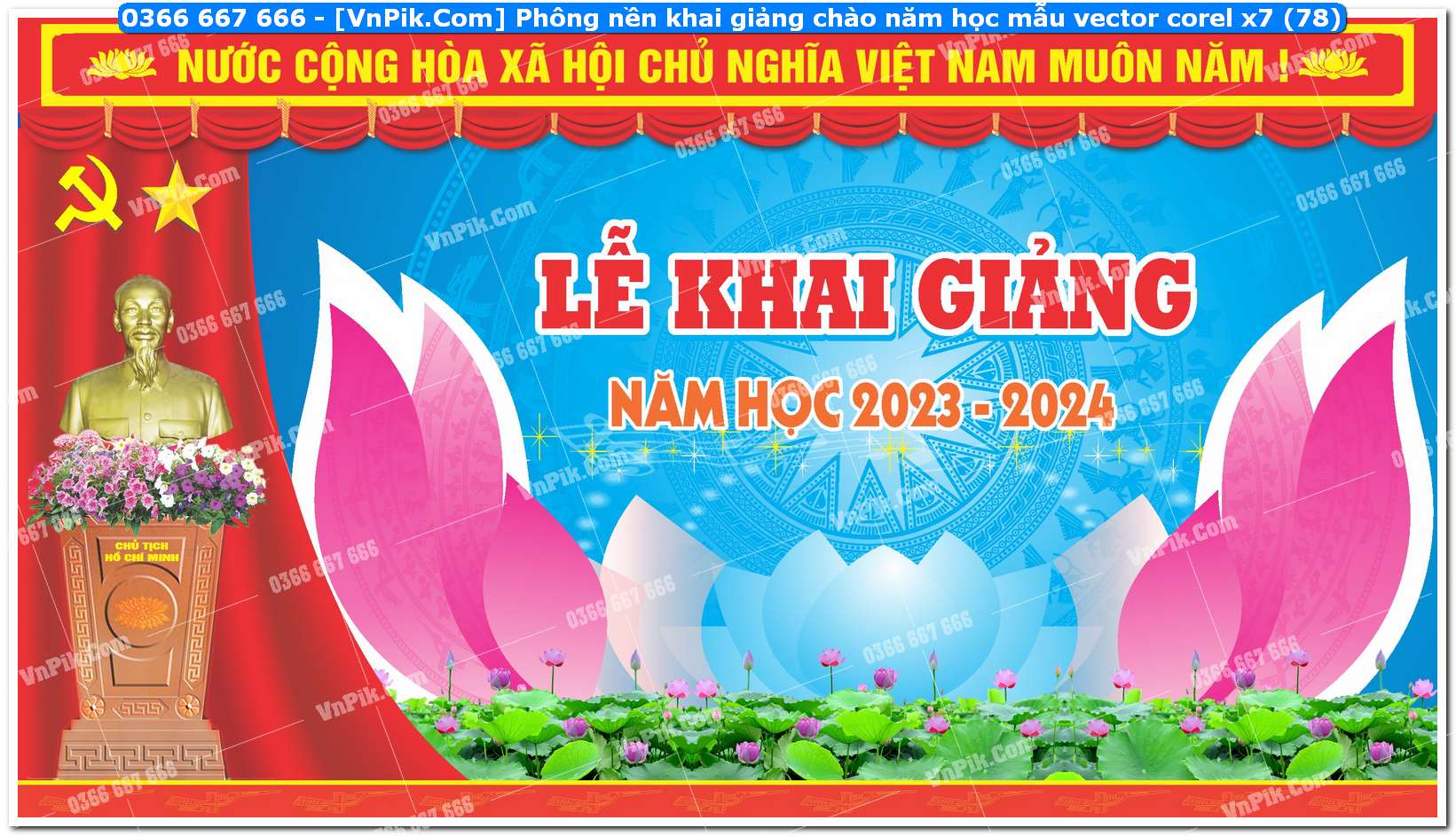 Phông nền khai giảng chào năm học mẫu vector corel x7 (78)