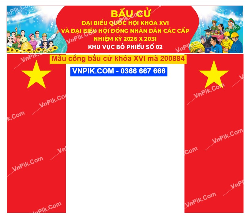Mẫu cổng bầu cử khóa XVI mã 200884