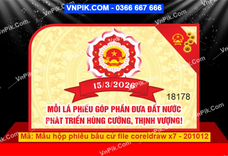 Mẫu hộp phiếu bầu cử file coreldraw x7 – 201012