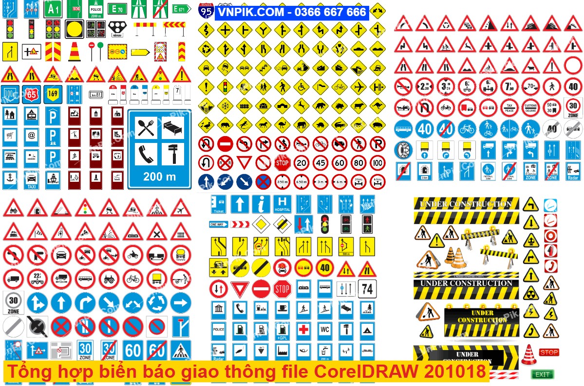 Tổng hợp biển báo giao thông file CorelDRAW 201018