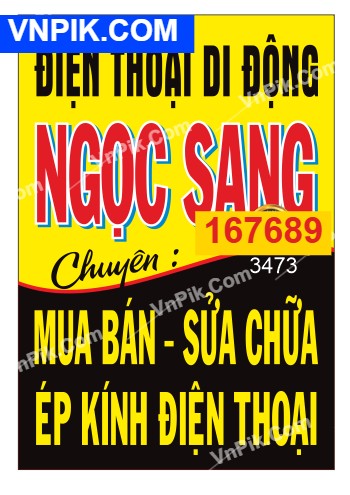 Biển vẫy mua bán sửa chữ điện thoại Ngọc Sang 167689