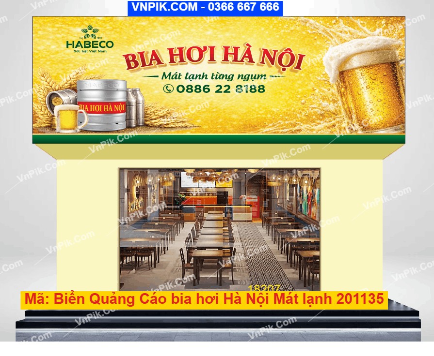 Biển Quảng Cáo bia hơi Hà Nội Mát lạnh 201135