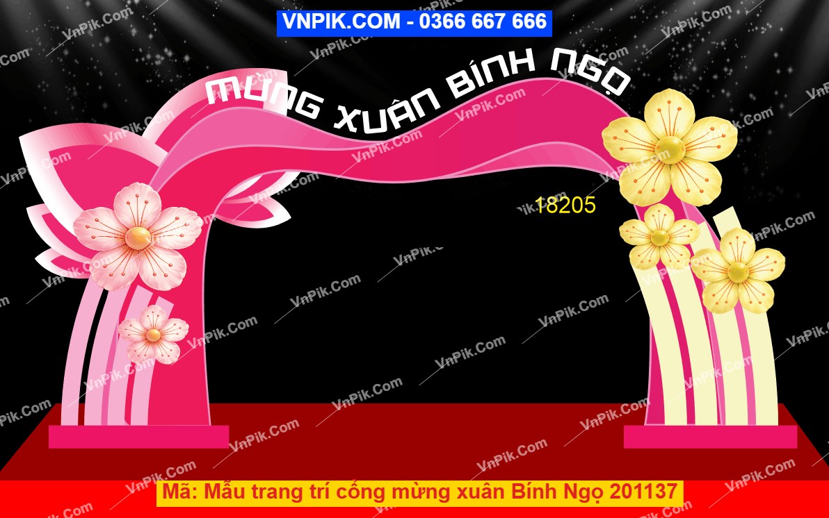 Mẫu trang trí cổng mừng xuân Bính Ngọ 201137
