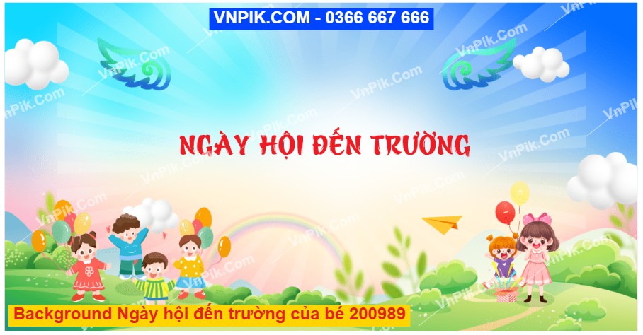 Background Ngày hội đến trường của bé 200989
