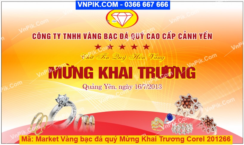 Market Vàng bạc đá quý Mừng Khai Trương Corel 201266