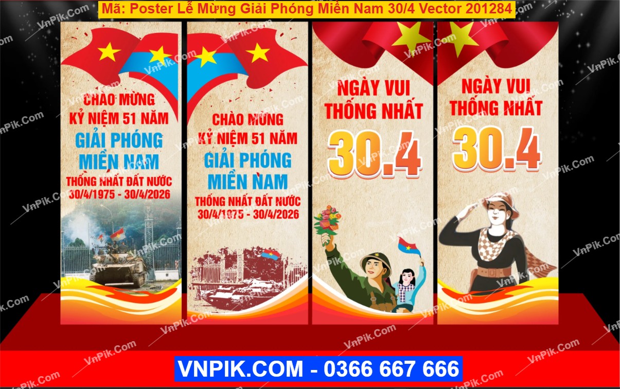 Poster Lễ Mừng Giải Phóng Miền Nam 30/4 Vector 201284
