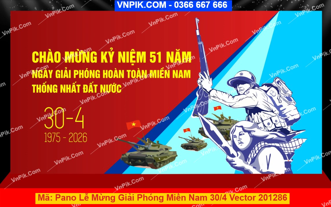 Pano Lễ Mừng Giải Phóng Miền Nam 30/4 Vector 201286