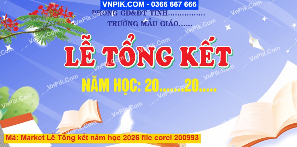 Market Lễ Tổng kết năm học 2026 file corel 200993