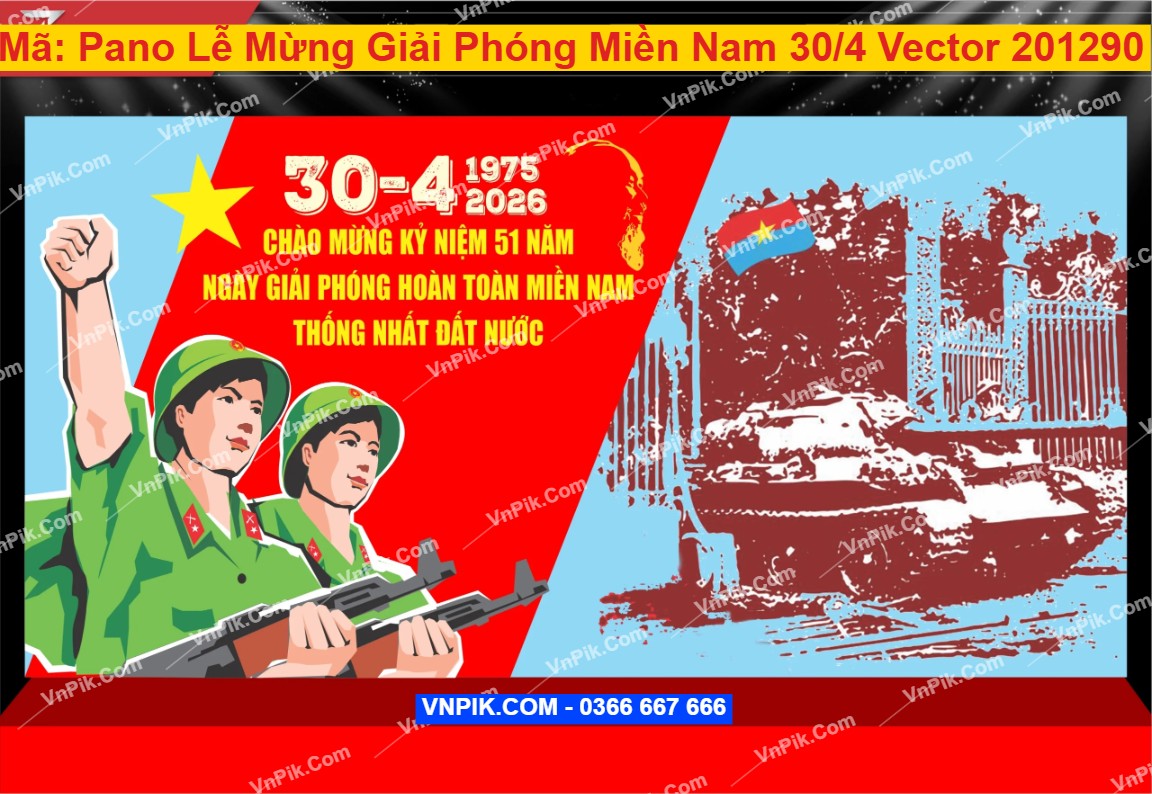 Pano Lễ Mừng Giải Phóng Miền Nam 30/4 Vector 201290