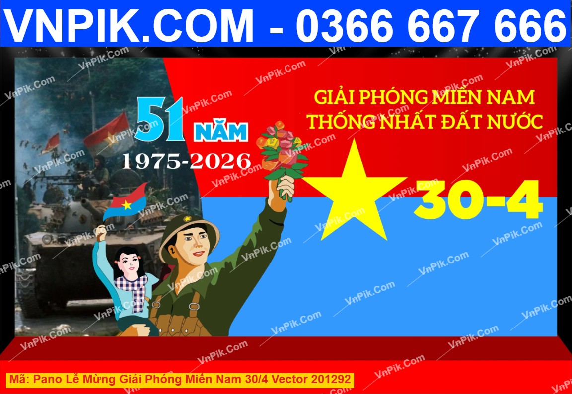 Pano Lễ Mừng Giải Phóng Miền Nam 30/4 Vector 201292