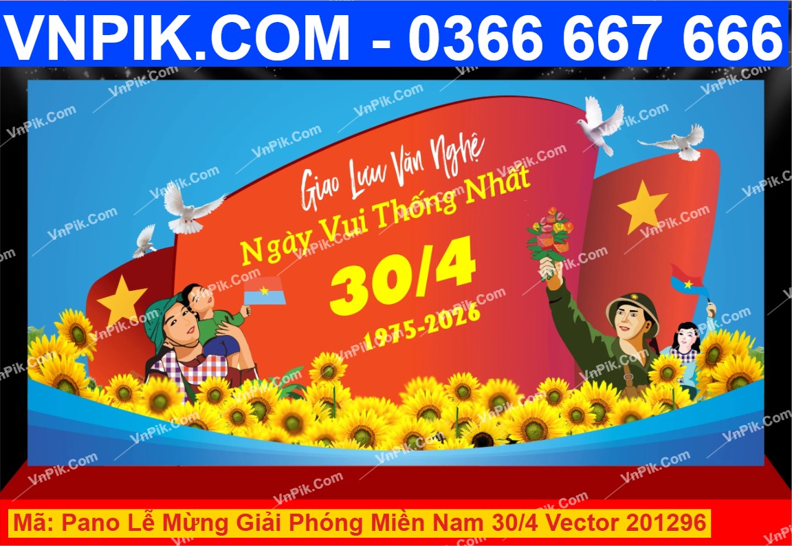 Pano Lễ Mừng Giải Phóng Miền Nam 30/4 Vector 201296