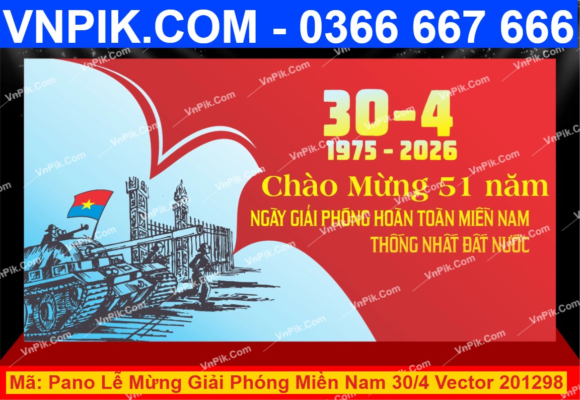 Pano Lễ Mừng Giải Phóng Miền Nam 30/4 Vector 201298
