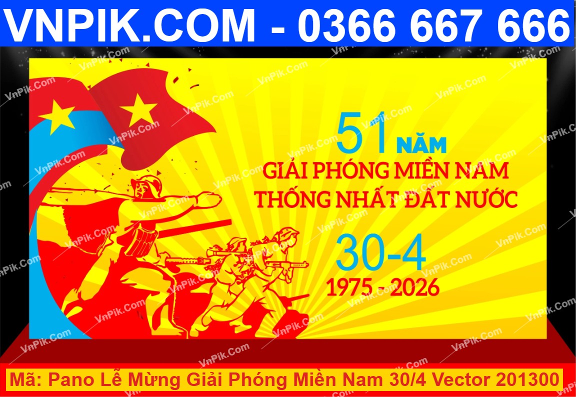 Pano Lễ Mừng Giải Phóng Miền Nam 30/4 Vector 201300