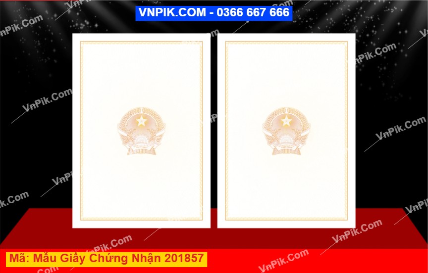 Mẫu Giấy Chứng Nhận 201857