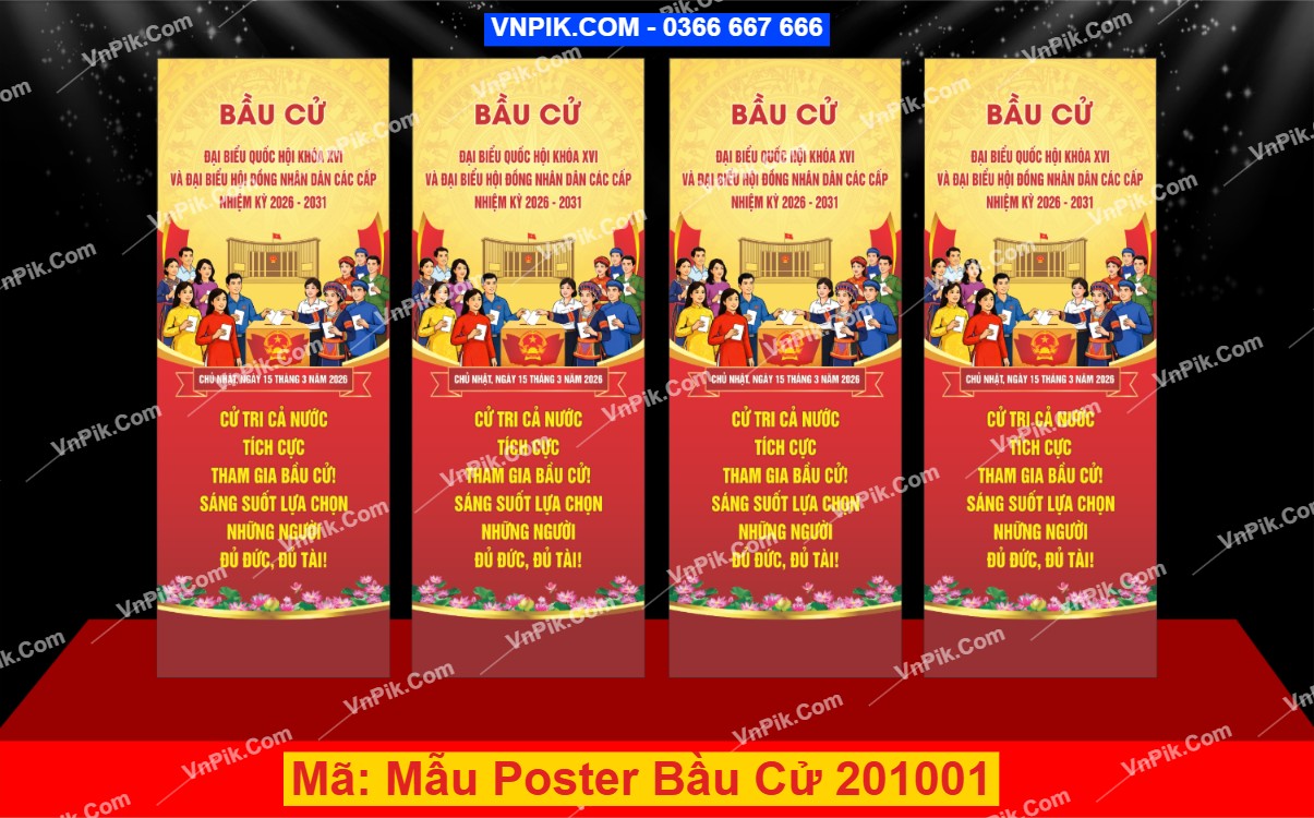 Mẫu Poster Bầu Cử 201001