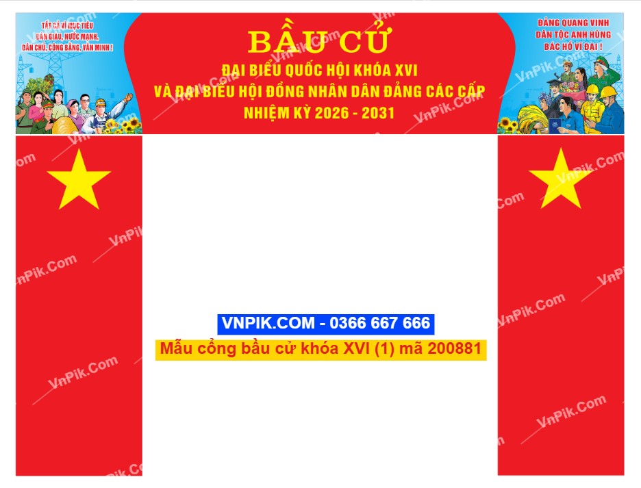 Mẫu cổng bầu cử khóa XVI (1) mã 200881