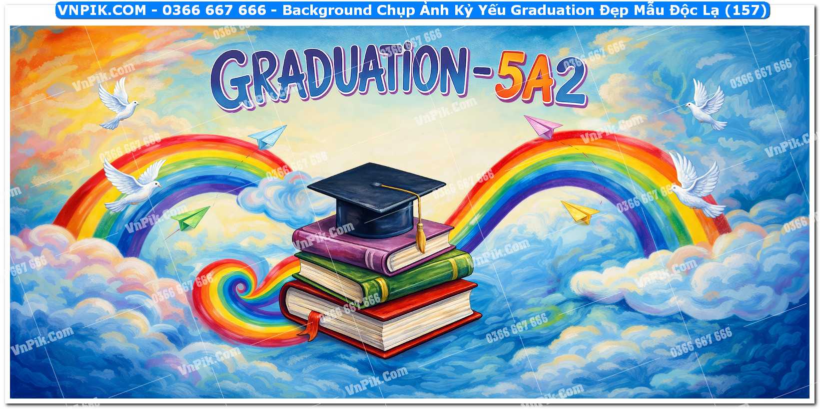 Background Chụp Ảnh Kỷ Yếu Graduation Đẹp Mẫu Độc Lạ (157)