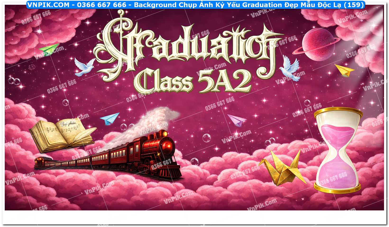 Background Chụp Ảnh Kỷ Yếu Graduation Đẹp Mẫu Độc Lạ (159)