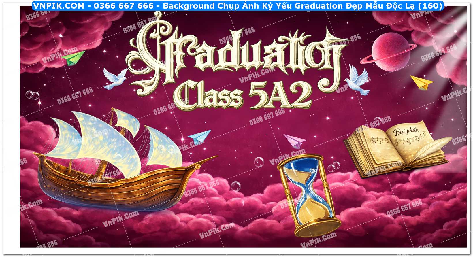 Background Chụp Ảnh Kỷ Yếu Graduation Đẹp Mẫu Độc Lạ (160)