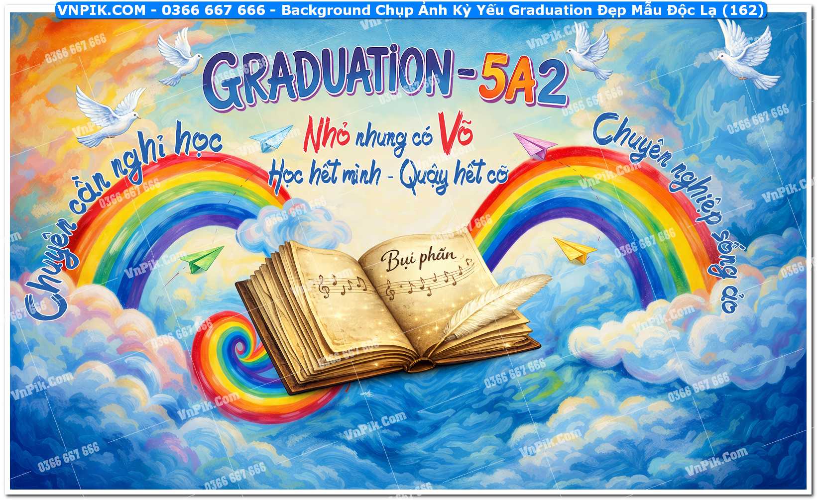 Background Chụp Ảnh Kỷ Yếu Graduation Đẹp Mẫu Độc Lạ (162)