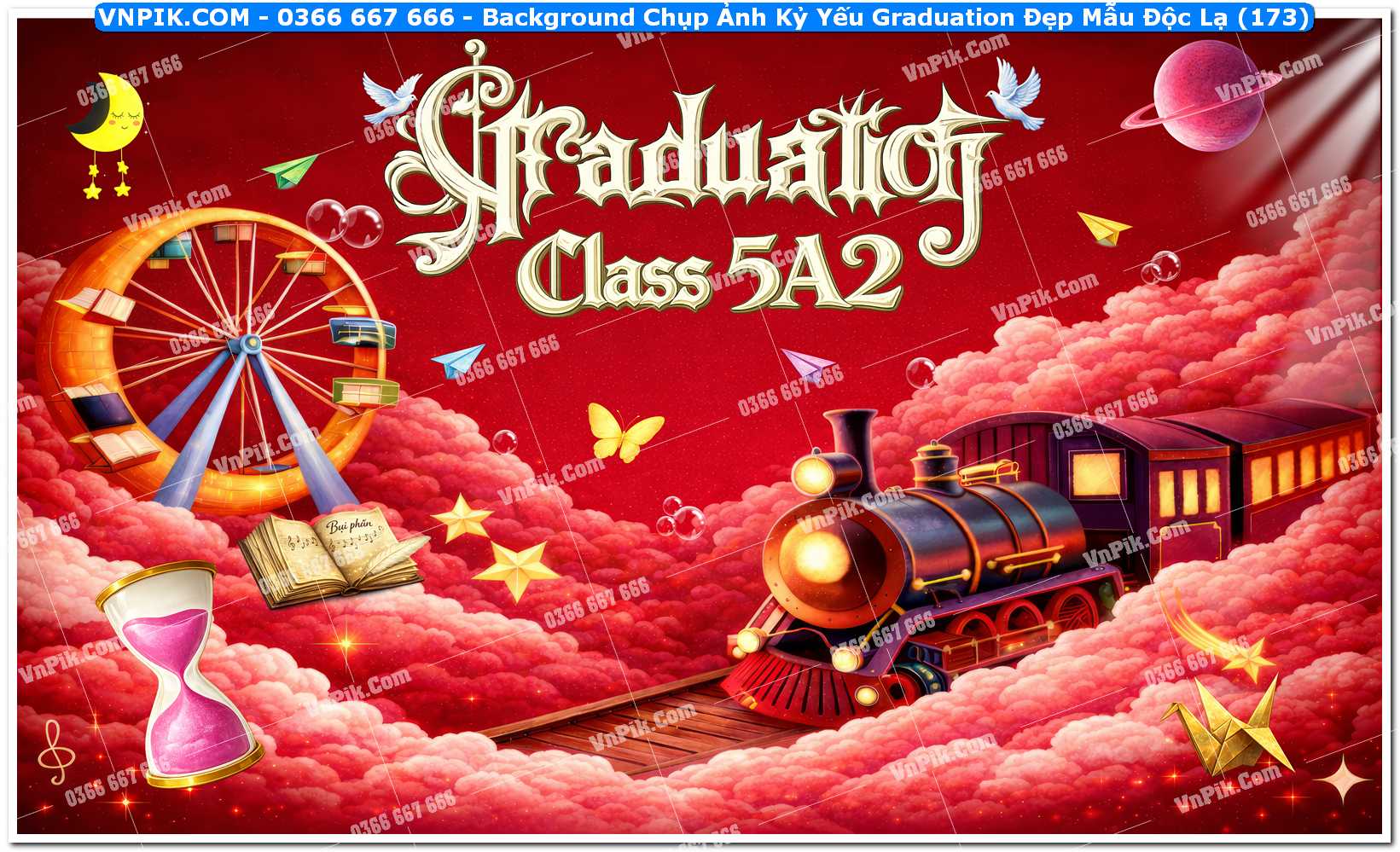 Background Chụp Ảnh Kỷ Yếu Graduation Đẹp Mẫu Độc Lạ (173)