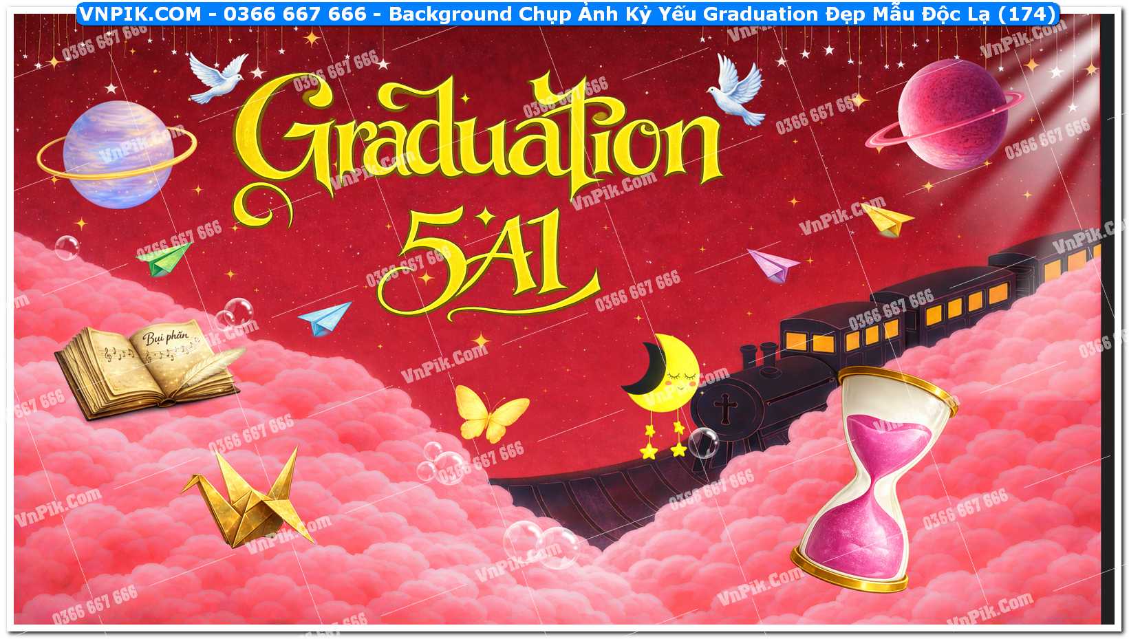 Background Chụp Ảnh Kỷ Yếu Graduation Đẹp Mẫu Độc Lạ (174)