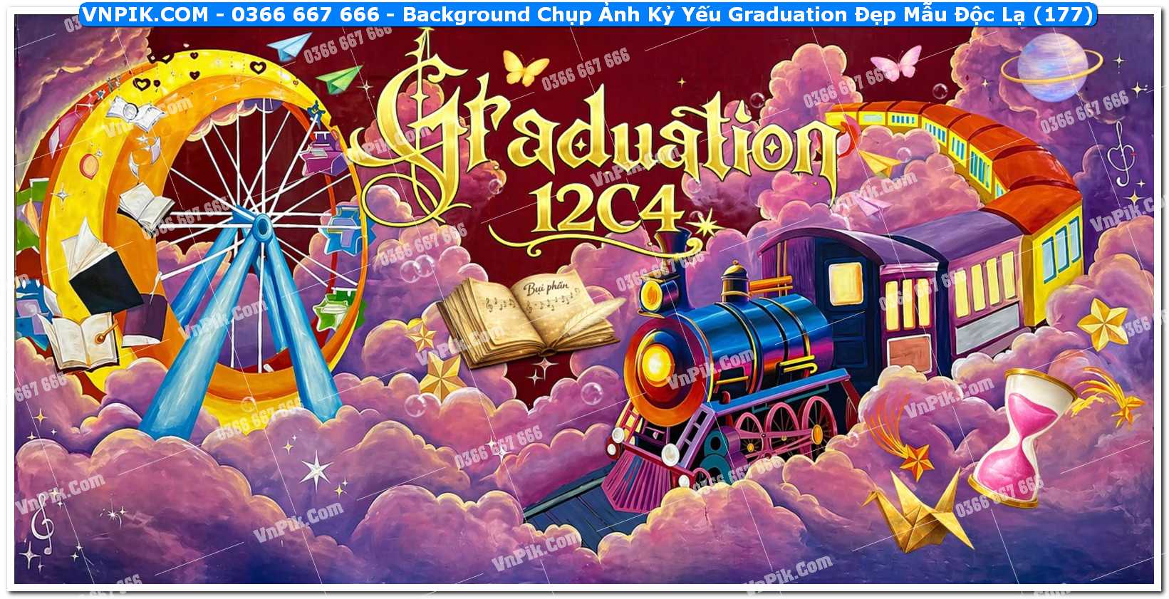 Background Chụp Ảnh Kỷ Yếu Graduation Đẹp Mẫu Độc Lạ (177)