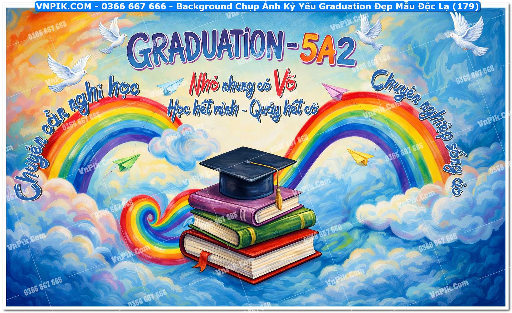 Background Chụp Ảnh Kỷ Yếu Graduation Đẹp Mẫu Độc Lạ (179)